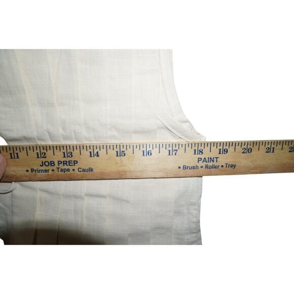 Minimalist Cream Tie-Back Pleated Hem Sleeveless Blouse – Size M - Picture 5 of 5